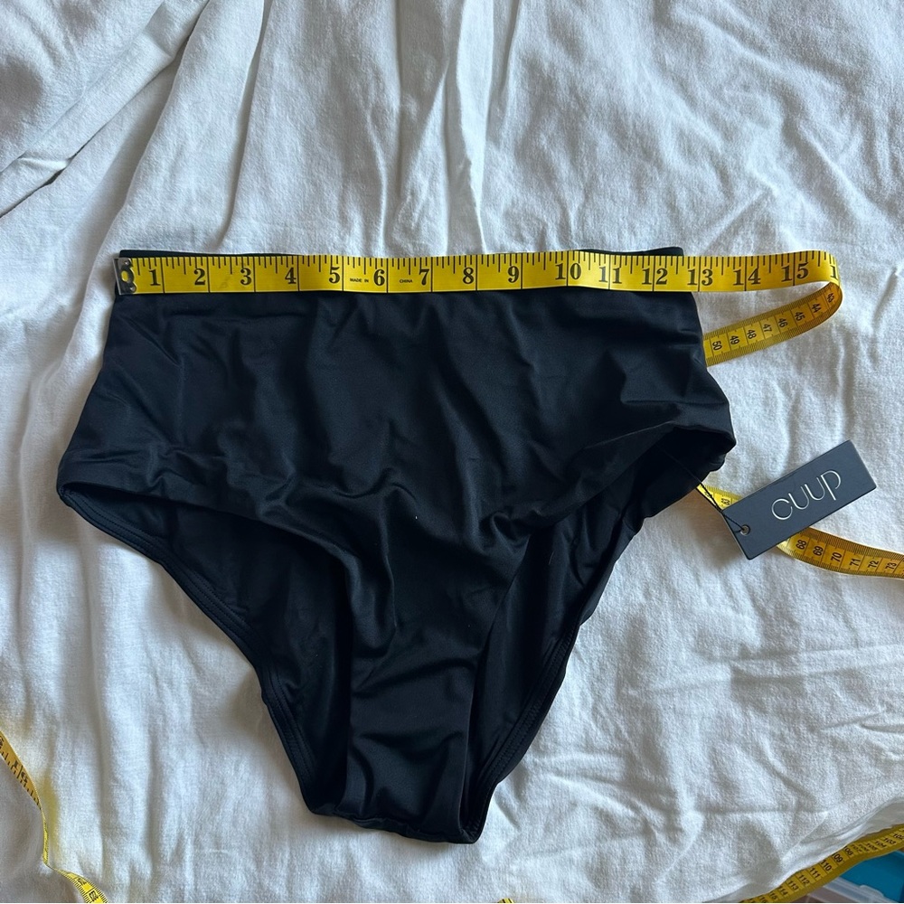 cuup swim high rise bikini bottom size 3 black